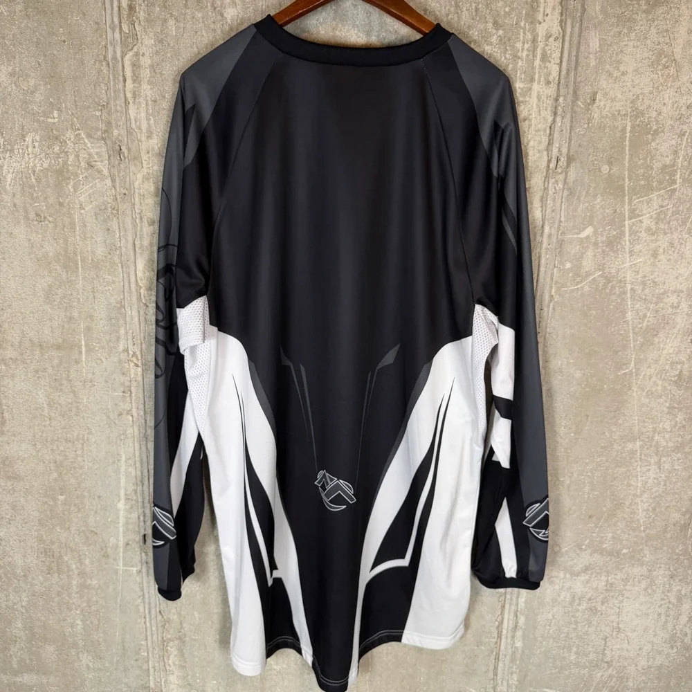 Marshall Racing Motocross Jersey Mens XXL Black Gray White Geometric MTB BMX - Picture 4 of 5